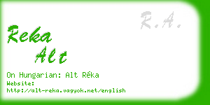 reka alt business card